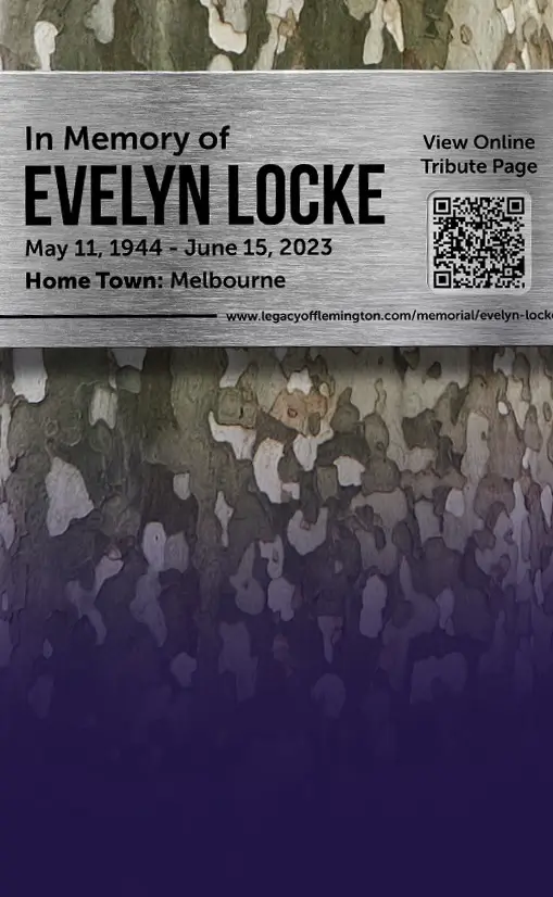 Personalised plaque and QR code